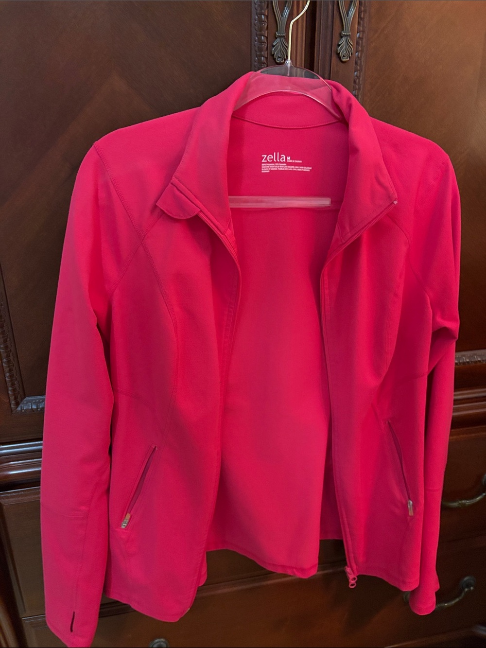 Zella Hot Pink Full-Zip Bomber Jacket